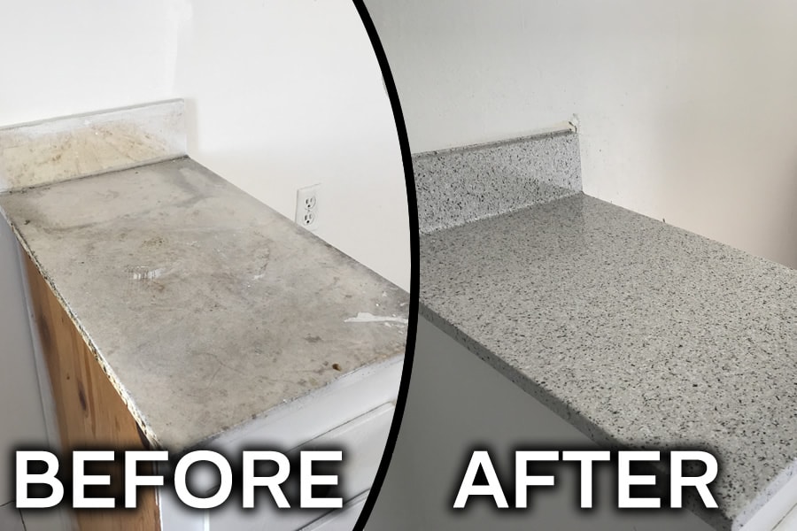 countertop before and after