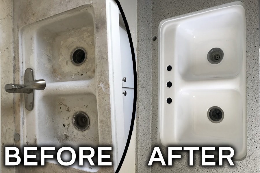 sink before and after